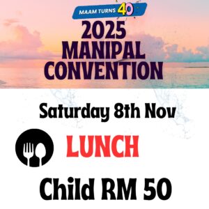 Saturday 8th – Lunch Children 4- 12 yrs